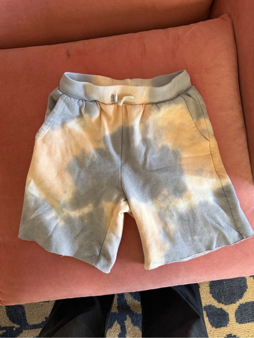 Rowdy Sprout Tie-Dye Cotton Lounge sweat-shorts kids 8
